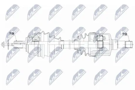 ПІВВІСЬ | VOLVO ENG.1.6D2 S40II 10-12, V50 10-12, C30 10-12 /ЛІВ,MTM 6/ NTY NPWVV123
