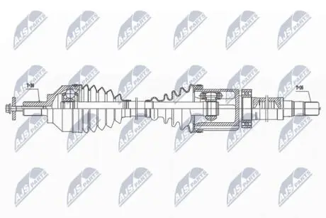 ПІВВІСЬ | VOLVO S40II/V50 2.4,T5,D5 04-, C30 2.4,T5,D5 06-, C70II 2.4,T5,D5 06- /ПРАВ,ATM/ NTY NPWVV138