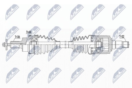 ПІВВІСЬ | VOLVO V60 D5 HYBRID/D6 HYBRID AWD 12- /ЗАД,L=P,ATM/ NTY NPWVV141