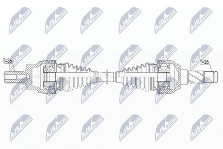 ПІВВІСЬ | VOLVO AWD S60I 2.4T,2.5T,R 2.5T 01-10, V70II 2.4T,2.5T,R 2.5T,D5 01-07, XC70I CROSS COUNTRY 2.4T XC,2.5T XC,D5 XC 00- /ЗАД,L=P,ATM/ NTY NPWVV144