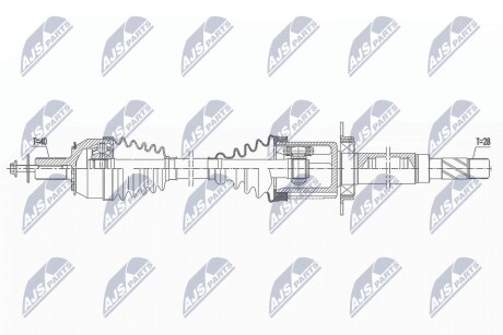 ПІВВІСЬ | VOLVO S60II/V60 D2/D3 15-18, D4 13-18, T3/T4 15-18, V60II D4 18-, S80II D4 13-16, V70III D2/D3/D4/T4 15-16 /ПЕРЕД,ПРАВ,MTM 6B/ NTY NPWVV145 (фото 1)