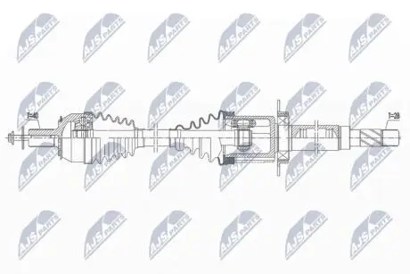 ПІВВІСЬ | VOLVO S60II/V60 D2/D3 15-18, D4 13-18, T3/T4 15-18, V60II D4 18-, S80II D4 13-16, V70III D2/D3/D4/T4 15-16 /ПЕРЕД,ПРАВ,MTM 6B/ NTY NPWVV145