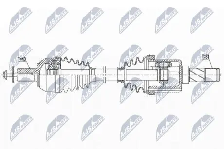 ПІВВІСЬ | VOLVO S60II/V60 D2/D3 15-18, D4 13-18, T3/T4 15-18, V60II D4 18-, S80II D4 13-16, V70III D2/D3/D4/T4 15-16 /ПЕРЕД,ЛІВ,MTM 6B/ NTY NPWVV146