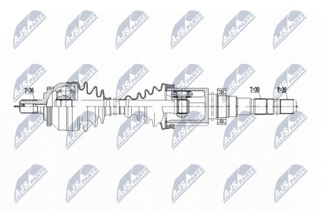 ПІВВІСЬ | VOLVO S80 2.9,T6 99-06 /ПЕРЕД,ПРАВ/ NTY NPWVV147