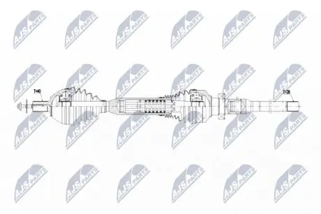 ПІВВІСЬ | VOLVO AWD. XC70 II 07- /ПЕРЕД,ПРАВ,ATM/ NTY NPWVV149