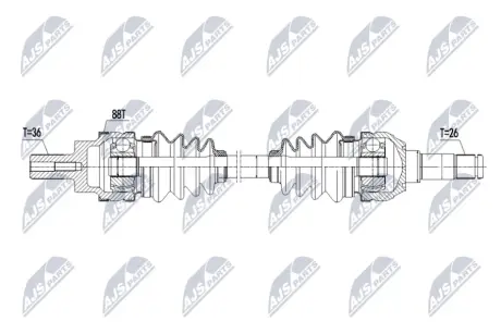ПОЛУОСЬ NTY NPWVV155