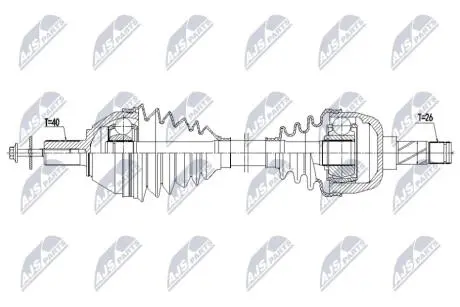 ПОЛУОСЬ NTY NPWVV169