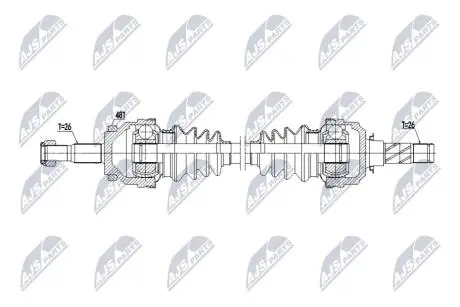 ПОЛУОСЬ NTY NPWVV173