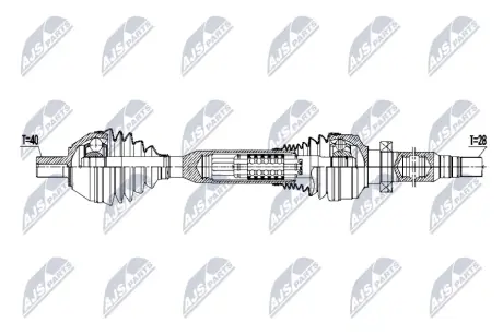 ПОЛУОСЬ NTY NPWVV174