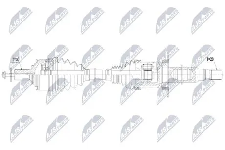 ПОЛУОСЬ NTY NPWVV175
