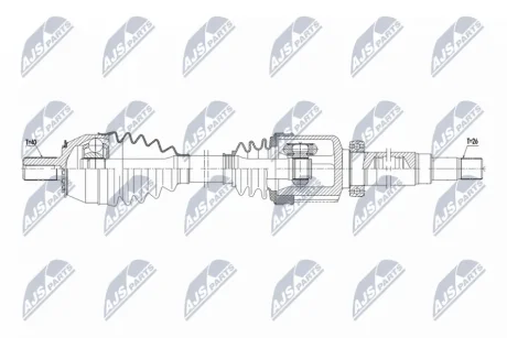 ПОЛУОСЬ NTY NPWVV177
