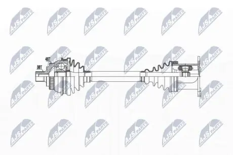 ПІВВІСЬ | VW SHARAN 1.8T, 1.9TDI, 2.0, 2.8VR6 00-, SEAT ALHAMBRA 1.8T, 1.9TDI/2.0, 2.0, 2.8VR6 00, FORD GALAXY 1.9, 2.8VR6 03- /Л/П OPCJA 1/ NTY NPWVW036