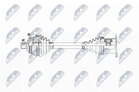 ПІВВІСЬ | VW SHARAN 1.8T, 1.9TDI, 2.0, 2.8VR6 00-, SEAT ALHAMBRA 1.8T, 1.9TDI, 2.0, 2.8VR6 00, FORD GALAXY 1.9TDI, 2.8VR6 03- /OPCJA 2/ NTY NPWVW037