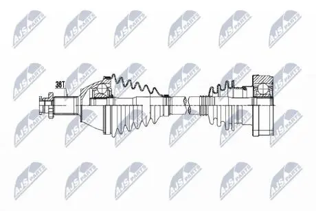 ПІВВІСЬ | VW POLO 1.2,1.4 09-, SEAT IBIZA 1.2,1.4 08-, TOLEDO 1.2 12-, SKODA RAPID 1.2 12- /ЛІВ/ NTY NPWVW055