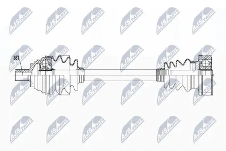 ПІВВІСЬ | VW GOLF V/VI/VII, PASSAT 05-11, TOURAN 03-10, CADDY III 04-15, AUDI A3 03-12, SKODA OCTAVI II/III 04-, SUPERB 08-, YETI 09-, SEAT LEON 99-, ALTEA 04-, TOLEDO III 04-09 /ЛІВ,MTM/ NTY NPWVW057