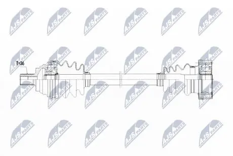 ПІВВІСЬ | VW GOLF V 1.4 03-, GOLF VI 1.2TSI 09-, PASSAT 1.6FSI 05-10, PASSAT 1.4TSI 10-, TOURAN 1.2TSI 10-, CADDY III 1.4 10-, SKODA OCTAVIA II 1.2TSI,1.4TSI 08-, SUPERB II 1.4TSI 08-, YETI 1.2TSI,1.4TSI 09-, AUDI AS 1.4TFSI 07- NTY NPWVW067
