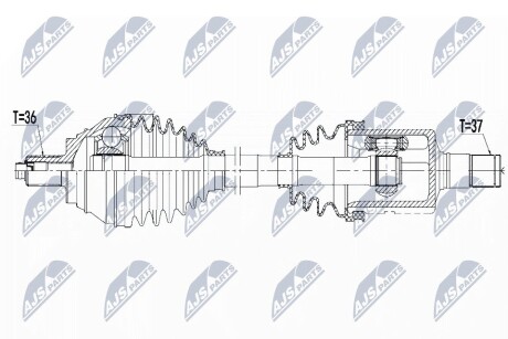 ПІВВІСЬ | VW/AUDI/SKODA/SEAT ENG 2.0TDI GOLF VII 2.0GTD 17-, SPORTVAN 16-, T-ROC 18-, SKODA OCTAVIA RS 17-, AUDI A3 17-, Q2 2.0TDI QUATTRO 16-, SEAT LEON 17- /ЛІВ,DSG/ NTY NPWVW081 (фото 1)