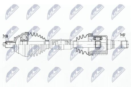 ПІВВІСЬ | VW/AUDI/SKODA/SEAT ENG 2.0TDI GOLF VII 2.0GTD 17-, SPORTVAN 16-, T-ROC 18-, SKODA OCTAVIA RS 17-, AUDI A3 17-, Q2 2.0TDI QUATTRO 16-, SEAT LEON 17- /ПРАВ,DSG/ NTY NPWVW083 (фото 1)