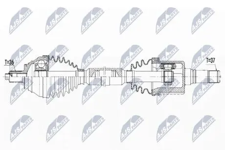 ПІВВІСЬ | VW/AUDI/SKODA/SEAT ENG 2.0TDI GOLF VII 2.0GTD 17-, SPORTVAN 16-, T-ROC 18-, SKODA OCTAVIA RS 17-, AUDI A3 17-, Q2 2.0TDI QUATTRO 16-, SEAT LEON 17- /ПРАВ,DSG/ NTY NPWVW083