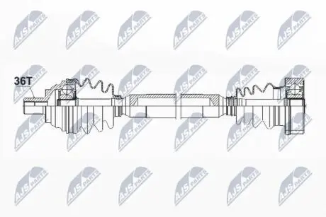 ПІВВІСЬ | VW GOLF V/VI/VII, SPORTSVAN, PLUS, JETTA III/IV, PASSAT 05-10, TOURAN 03-, CADDY III, SKODA OCTAVIA II/III, SUPERB II, YETI, AUDI A3 03-, SEAT LEON 05-, ALTEA, ALTEA XL, TOLEDO II NTY NPWVW085