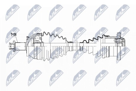 ПІВВІСЬ | VW/SKODA/SEAT 1.4I 16V POLO 01-08, FABIA I 99-08, IBIZA III 02-07 /ЛІВ,ATM/ NTY NPWVW093