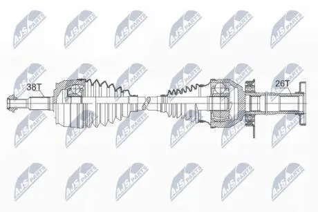 ПІВВІСЬ | VW T5 2.5TDI 03-09 /ПРАВ,MTM/ NTY NPWVW103