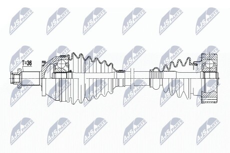 ПІВВІСЬ | SKODA FABIA II 1.2TDI,1.6TDI 10-14, ROOMSTER 1.2TDI,1.6TDI 10-15, VW POLO 1.8GTI 06-09, SEAT IBIZA 1.8T FR 04-08 /ЛІВ/ NTY NPWVW123