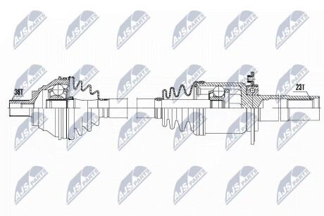 ПІВВІСЬ | VW/SKODA/AUDI/SEAT ENG. 2.0TDI GOLF V/TOURAN -10.2004, OCTAVIA -10.2004, A3 -10.2004, ALTEA/TOLEDO III -10.2004 /ПРАВ,ATM/ NTY NPWVW135 (фото 1)