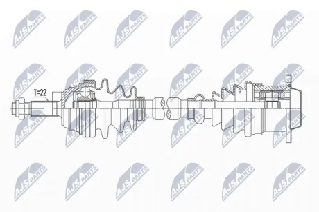ПІВВІСЬ | VW POLO 1.4TDI 99-01, LUPO 1.4TDI 98-05, SEAT AROSA 1.4TDI 00-04 /ПРАВ,MTM/ NTY NPWVW141