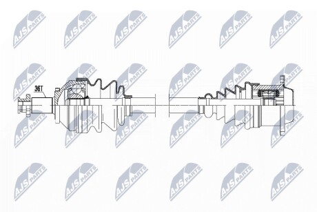 ПІВВІСЬ | VW POLO 1.4TDI,1.9TDI 01-09, SKODA 1.4TDI,1.9TDI FABIA II/II 99-, ROOMSTER 06-, SEAT CORDOBA/IBIZA II 1.4TDI,1.9TDI 02-09 /ЛІВ/ NTY NPWVW145