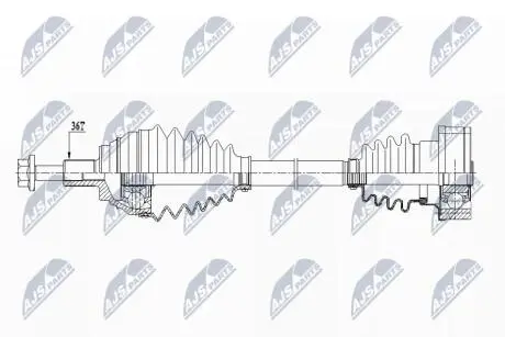 ПІВВІСЬ | VW ENG. 1.6TDI,1.9TDI,2.0TDI,2.0FSI GOLF V,VI,VII 07-, JETTA 05-, PASSAT 05-, TOURAN 03-, SKODA OCTAVIA II,III 04-, SUPERB II 08-, YETI 10-15, AUDI A3 03-, SEAT LEON 05-, TOLEDO II NTY NPWVW151