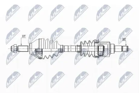 ПІВВІСЬ | VW UP 11-, SKODA CITIGO 11-, SEAT MII 11- /ЛІВ/ NTY NPWVW155