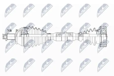 ПІВВІСЬ | VW POLO 09-, SKODA FABIA II/III 07-, RAPID 12-, ROOMSTER 06-, SEAT IBIZA 08--, TOLEDO 12-, AUDI A1 10- /ПРАВ/ NTY NPWVW162
