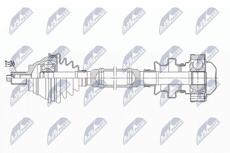 ПІВВІСЬ | VW 4MOTION GOLF V/VI, PASSAT 05-, CC 11-, CADDY III 08-, SKODA 4WD OCTAVIA II, SUPERB II, YETI 09-, AUDI A3 QUATTRO 03-, SEAT ALTEA/ALTEA XL 4WD 10- /ПЕРЕД,ПРАВ/ NTY NPWVW164