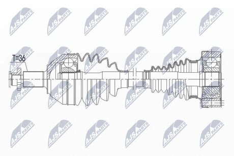 ПІВВІСЬ | VW POLO 1.2TSI,1.6 09-, SKODA FABIA III/RAPID 1.2TSI,1.6, AUDI A1 1.2TFSI,1.4TFSI 10-, SEAT IBIZA IV 1.2TSI,1.6 10-, TOLEDO 12- /ЛІВ,MTM/ NTY NPWVW166