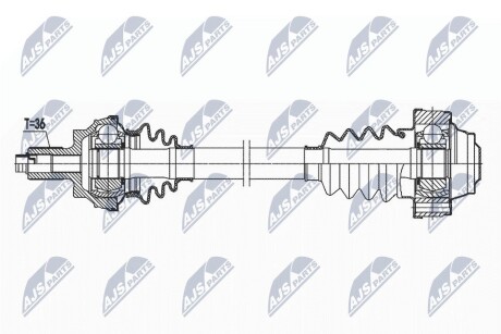 ПІВВІСЬ | VW 4MOTION PASSAT 14-, ARTEON 17-, TIGUAN 16-, T-ROC 17-, SKODA 4X4 SUPERB III 15-, KODIAQ 16-, AUDI QUATTRO Q2 16-, TT 14-, SEAT TARRACO 18- /ЗАД,ЛІВ/ NTY NPWVW169 (фото 1)