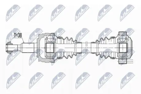 ПІВВІСЬ | VW T5 4MOTION 09- /ЗАД,ЛІВ/ NTY NPWVW176