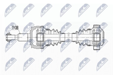 Приводной вал vw t5 4motion 09- /правый,7e0501202 NTY NPWVW177