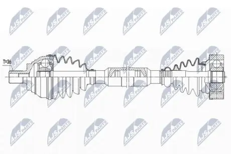 ПІВВІСЬ | VW GOLF V/VI/VII, PASSAT B6/B7 TOURAN 10-, SKODA OCTAVIA II/III, YETI 09-, AUDI A3 03-, SEAT LEON 05- /ПРАВ/ NTY NPWVW181