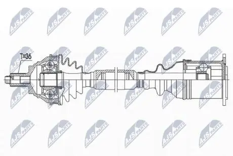 ПІВВІСЬ | VW PASSAT B8 2.0TDI 4MOTION 190KM 14-, ARTEON 17-, SKODA SUPERB III 2.0TDI 4X4 190KM 15-, KAROQ 2.0TDI 4X4 150KM 17-, AUDI Q3 35TDI QUATTRO 150KM/40TDI QUATTRO 190KM 18-, SEAT ATECA 2.0TDI 4DRIVE 190KM 16-, TARRACO 2.0TD NTY NPWVW185