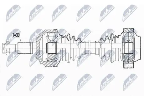 ПІВВІСЬ | VW TOUAREG 02-10, PORSCHE CAYENNE 02-10 /ЗАД,L=P/ NTY NPWVW188