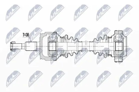 ПІВВІСЬ | VW TOUAREG 2.5TDI 02- /ЗАД,L=P,MTM,ATM/ NTY NPWVW189