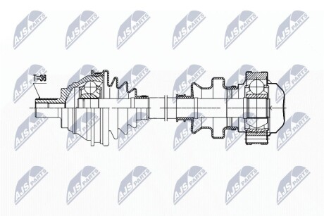 ПІВВІСЬ | VW ENG.1.4TSI GOLF V04-, GOLF PLUS 06-, TOURAN 1.4 06-, JETTA 06-10, SKODA SUPERB III 15-, AUDI TT 1.8TFSI 08- /ЛІВ/ NTY NPWVW194