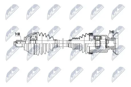 Привідний вал NTY NPWVW237