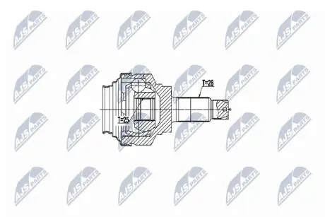 ШАРНІР РІВНИХ КУТОВИХ ШВИДКОСТЕЙ | BMW 1/2 F2 116D/118D/120D 11-, 3/3GT F3 316D/318D/320D 11-, 4 F3 418D/420D 12- /ЗАД,Л/П/ NTY NPZBM017