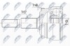 ШАРНІР РІВНИХ КУТОВИХ ШВИДКОСТЕЙ | CHRYSLER 300C RWD/AWD 05-10, DODGE CHARGER RWD/AWD 05-10, MAGNUM 06-08, CHALLENGER 08- /ЗАД/ NTY NPZCH032 (фото 1)