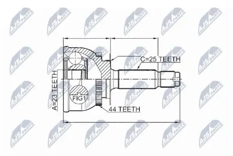 Шарнир равных угловых скоростей | HYUNDAI MATRIX 02-06 /ATM/, COUPE 02-09 NTY NPZHY549