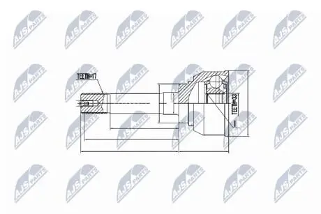ШРКШ зовн. Isuzu Monterey 3000Tdi 16V 98.02- NTY NPZIS007