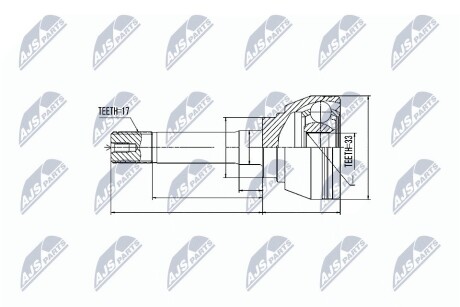 Наружный шрус isuzu dmax 2 45356,8943126721 NTY NPZIS008