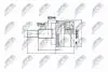 ШАРНІР РІВНИХ КУТОВИХ ШВИДКОСТЕЙ | LAND ROVER DISCOVERY MK3 2.7D ATM 04-,4.0 05-, MK4 2.7D ATM 09-, RANGE ROVER SPORT ATM 2.7D 05- NTY NPZLR007 (фото 1)